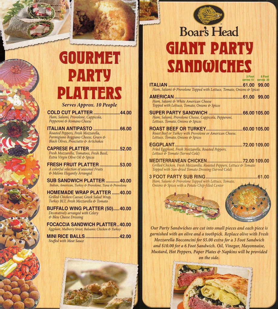 Goodfellows Pizza and Italian Specialties in Parlin Catering Menu
